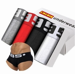 Fit Daily Seamless Box Panties Men Underwear Elastic Trunks Boxer