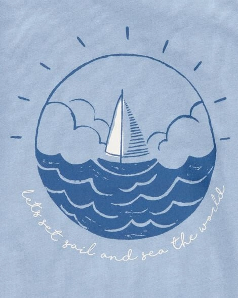 Baby Boy 3-Piece Sailboat Outfit Set - Blue 1S451110-420 Shape Retention Fabric