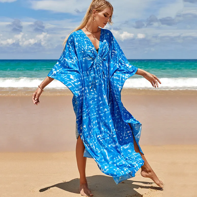 Urban Line Seaside Vacation Sun Protection Long Dress Bikini Blouse Swimsuit Outwear Women