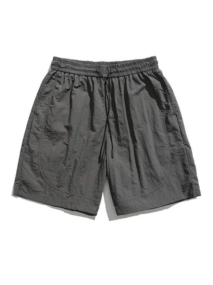 Men's Retro Quick-dry Casual Shorts On-The-Go Style Elastic Waistband Design