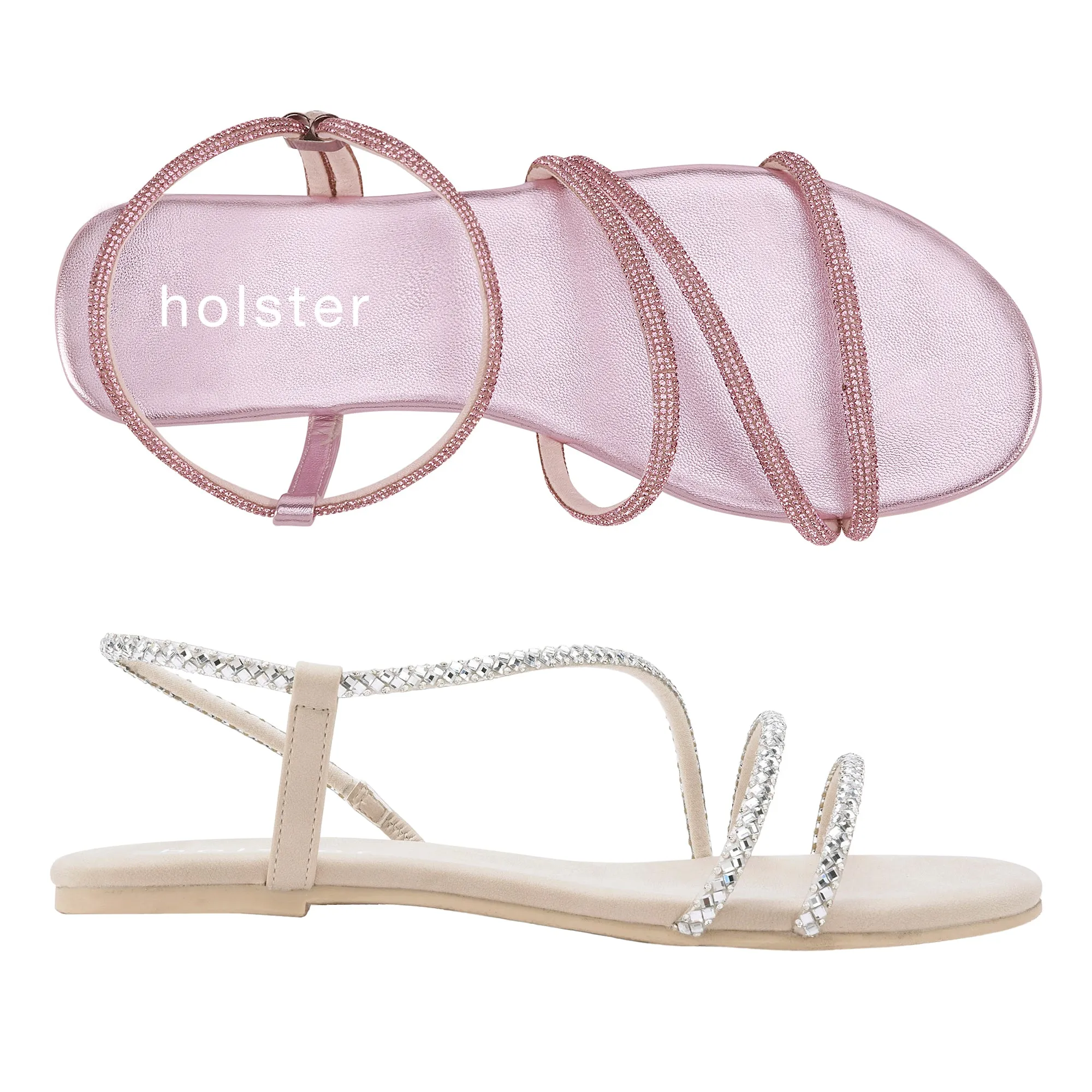 Island Glow Easy Wear Footwear Viva & Geneva Bundle - Pink / Sand
