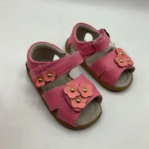 Trail Ready Size 5: See Kai Run Pink Flower Open Toe Velcro Sandals NEW