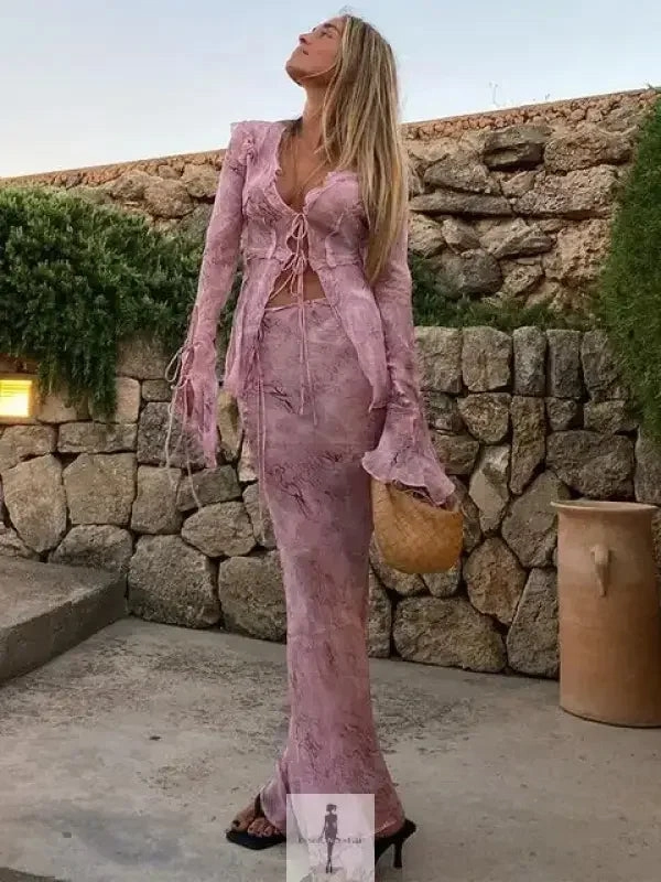 See Through Dress Sets Biodegradable Fabric