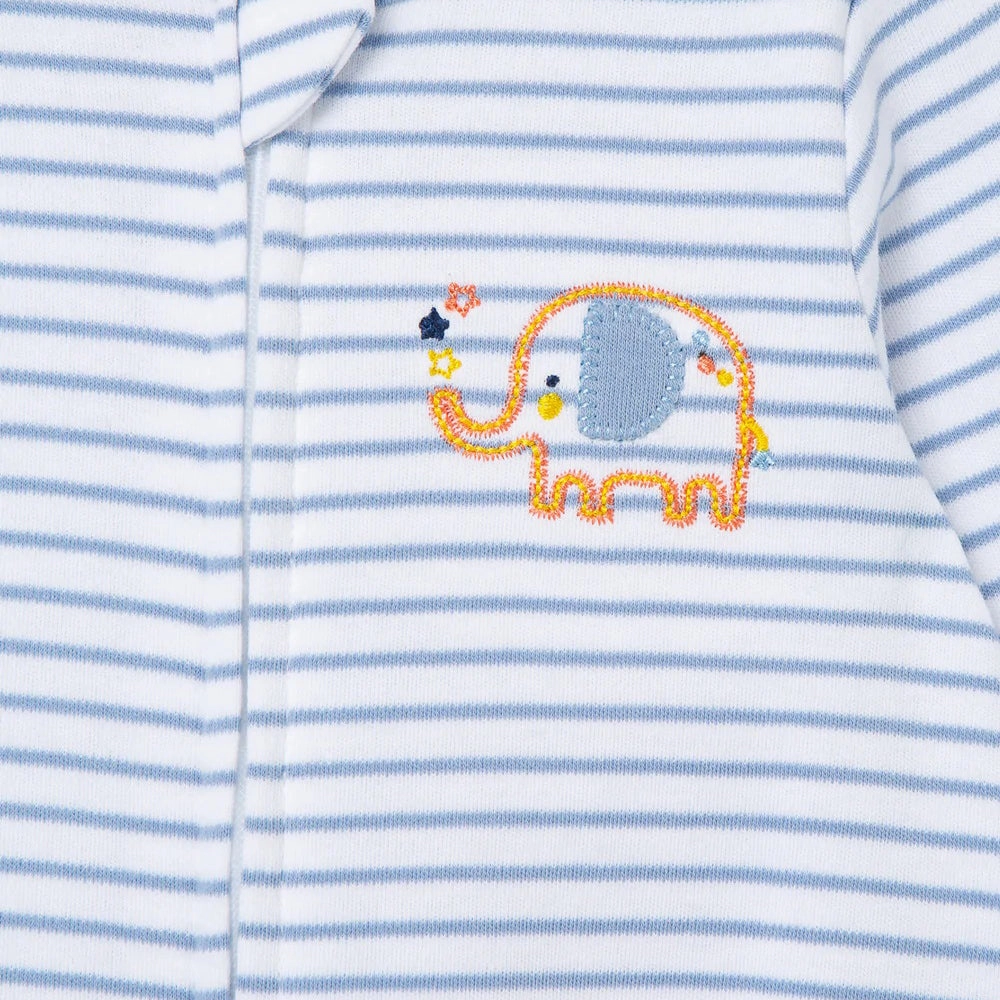 Fashionable Style Elephant Stripe Baby Boy Sleeper and Hat LBQ11916N