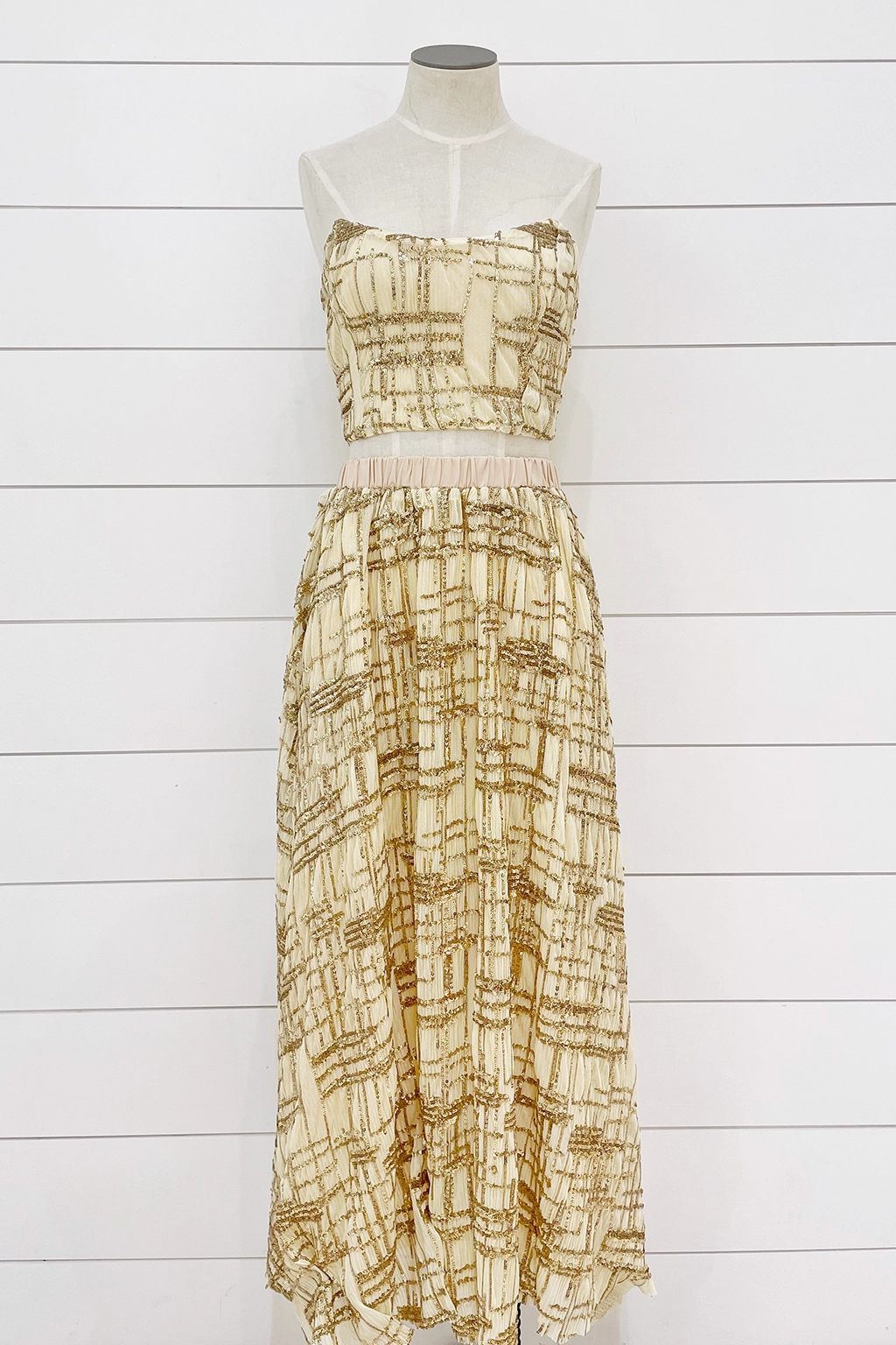 Sequin Midi Skirt Pliable Material