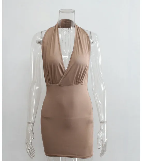 Light Weave Lightweight-Structure Sexy hanging neck hanging dress