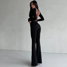 Street Comfy Sport Kids Sexy Lace-up Backless Jumpsuit