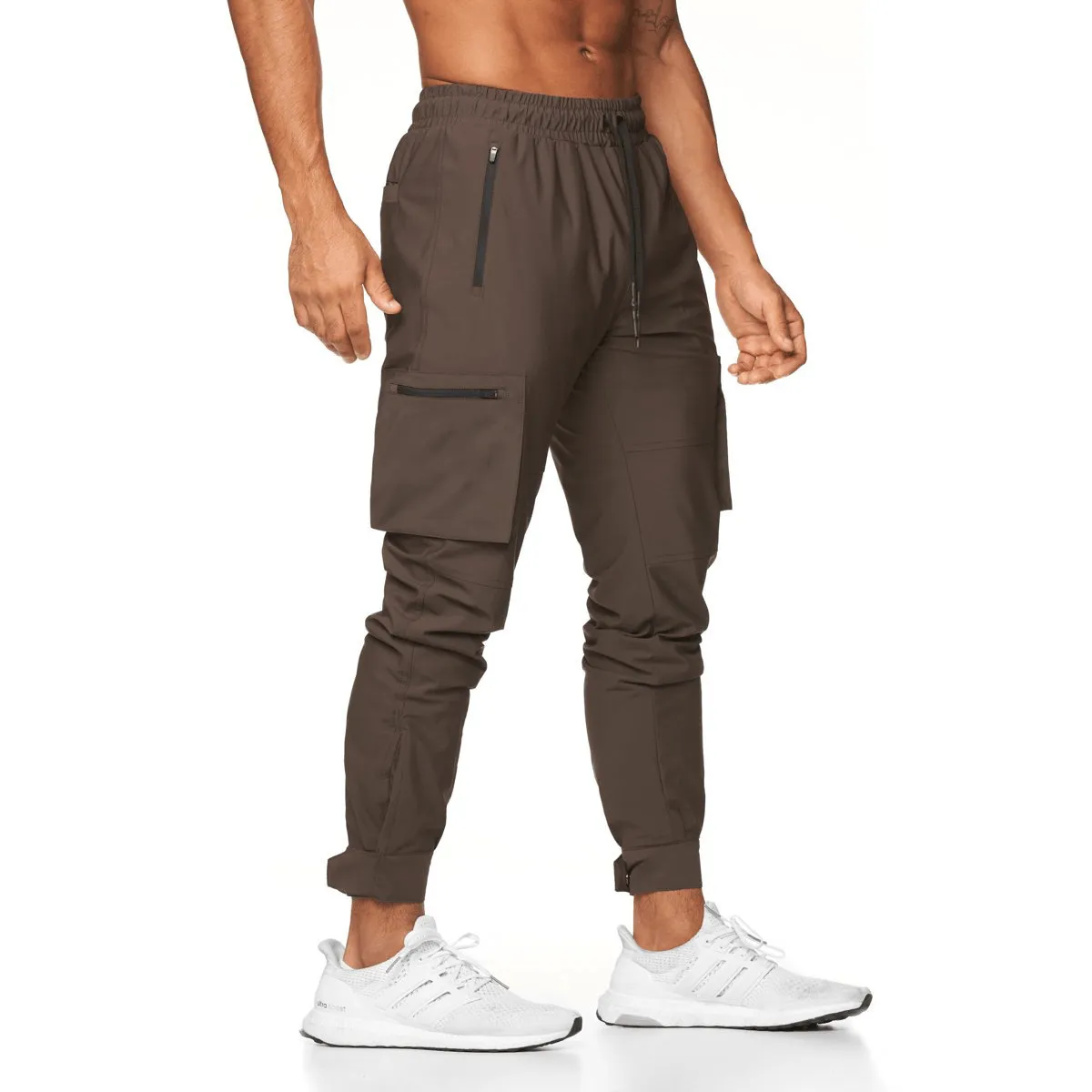 Muscle Fitness European and American New Sports Running Quick-Drying Camouflage Loose Sports Overalls Supportive Waistband