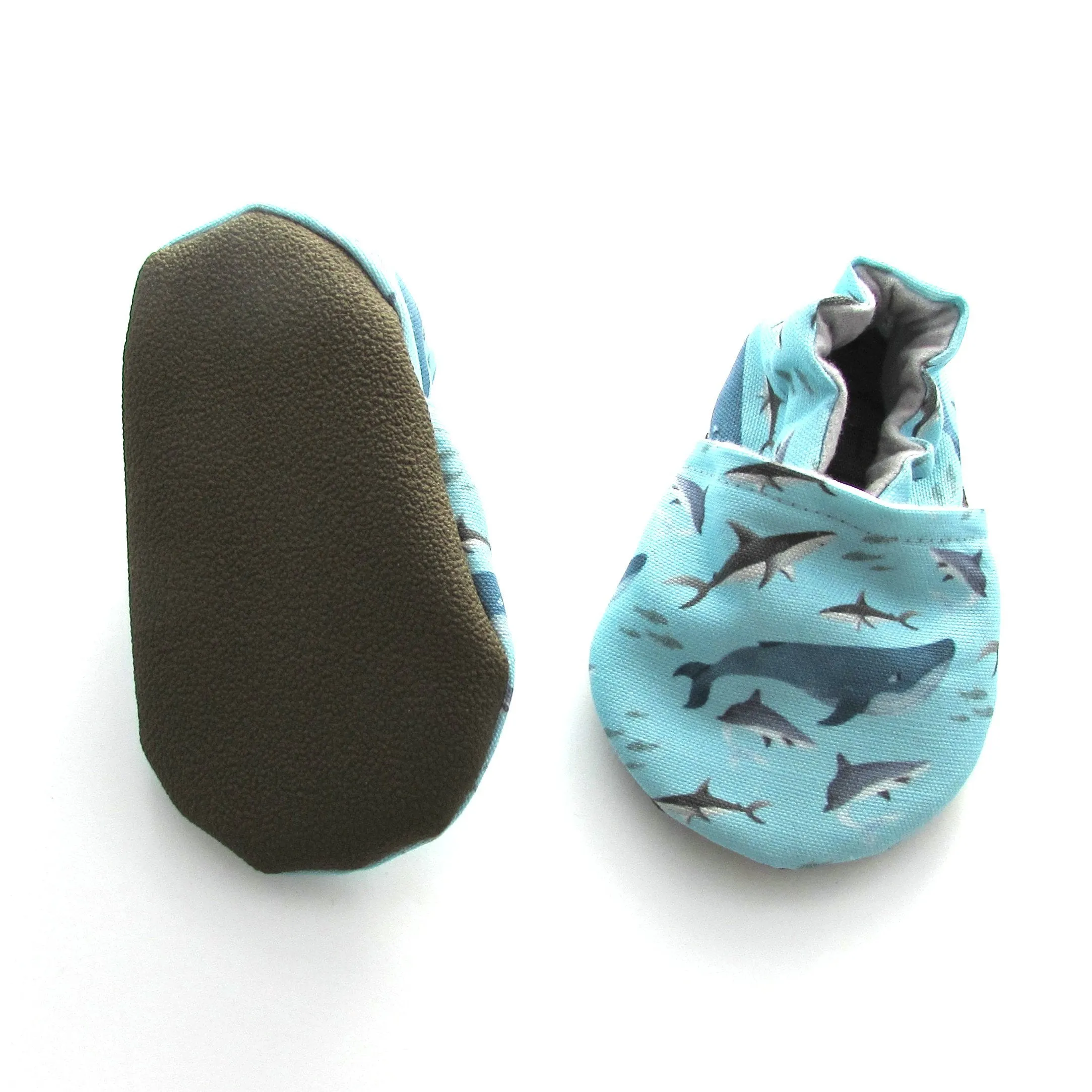 Sharks Eco-Canvas Baby Shoes Minimalist Design
