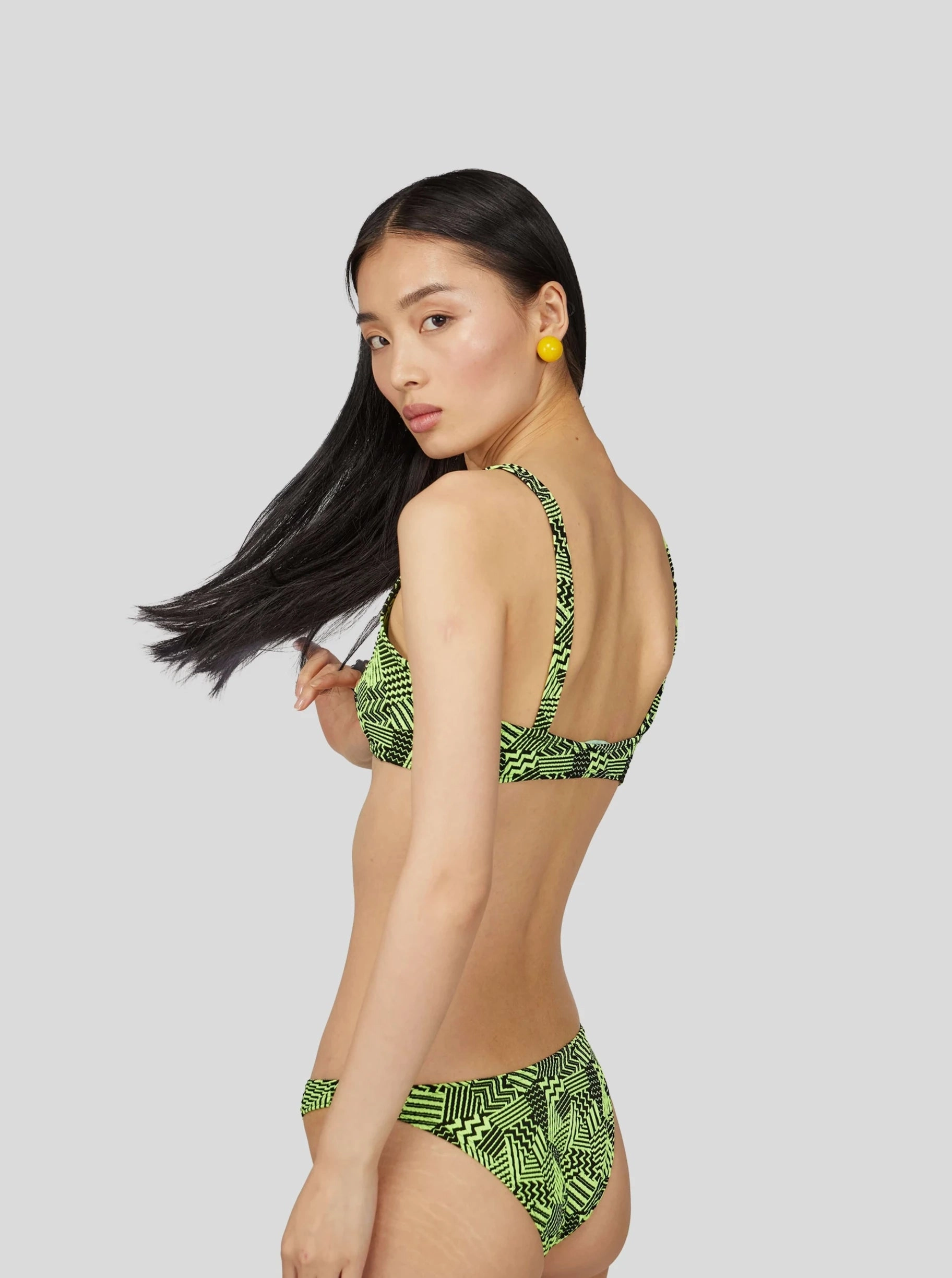 Anti Chafing Design Fair trade Bas de maillot Gala en tissu citrus Fizz fluo