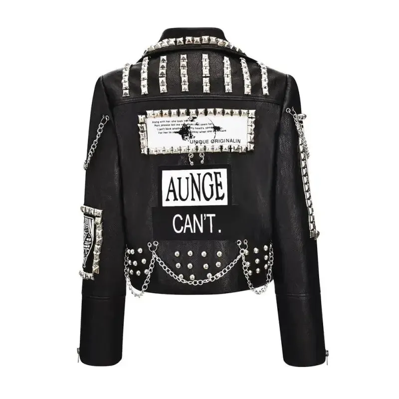 DurableWeave EcoDye Process Short Locomotive Leather Jacket