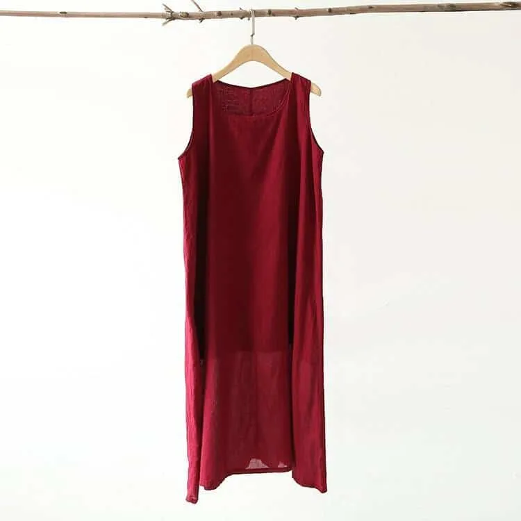 Compressible Linen Women's Dress in Casual Style