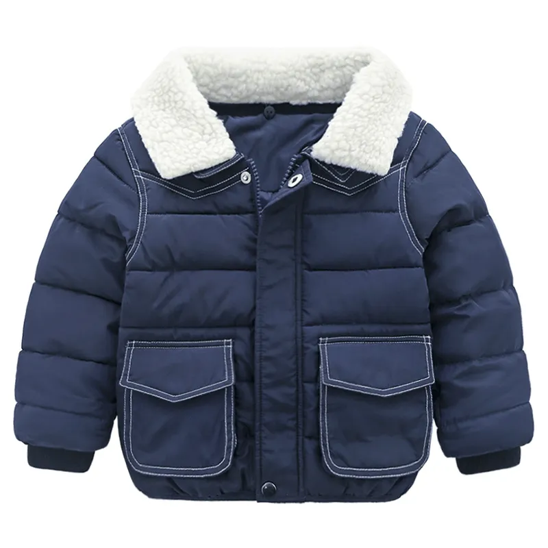 High Collar Structure Simple Cotton Coat Baby Coat Baby Padded Coat