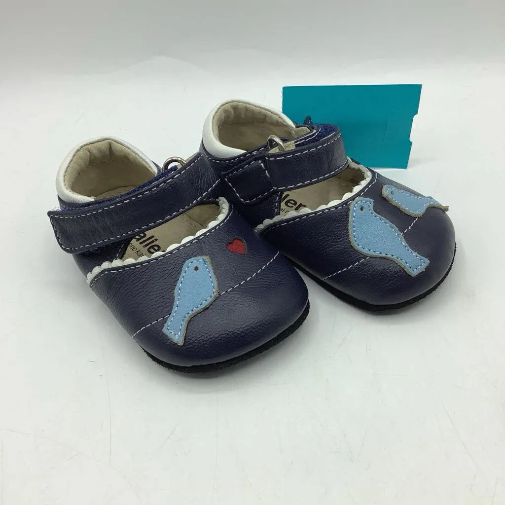 Flexible Support Tensile Strength Reinforcement Size 0-6m: See Kai Run Blue Bird Soft Soled Velcro Strap Shoes