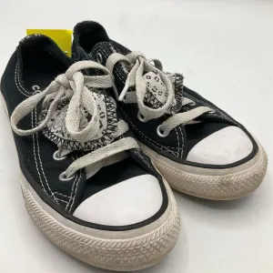Easy Flex Travel Companion Size 12:Converse Black White Lace Up Sneakers