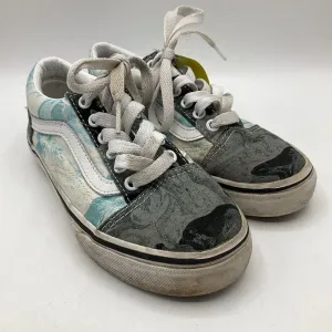 Quick   Drying Size 1Y: Vans White/Blue/Grey Lace-Up Sneakers