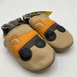 Pressure Dispersing Design Structured sole Size 3-6m: Robeez Brown/Orange Truck Soft Sole Shoes