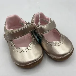 Nubuck Size 3: Stride Rite Rose Gold Velcro Mary Janes Shoes