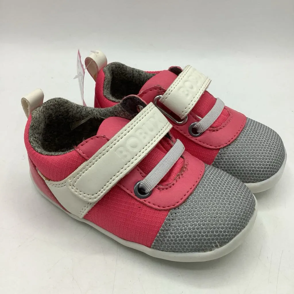 Size 3.5: Bobux Fuchsia/White Velcro Sneakers NEW Relaxed shock absorption Luxurious breathability
