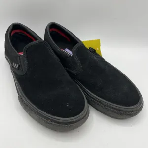 Size 3.5Y: Vans Black Slip-On Shoes Wide Toe Box Engineering