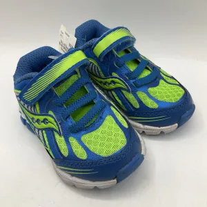 Size 4: Saucony BLUE GREEN Velcro Sneakers NEW Daily Moves Smart Casual
