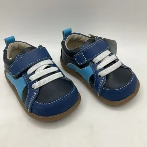 Contoured Footbed Design Size 4: See Kai Run Johnny, BLUE Velcro Shoes NEW