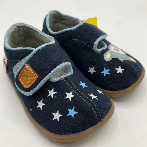Size 5: See Kai Run Blue Rocket Ship Velcro Strap Shoes Seamless Upper Construction