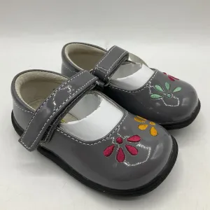 Recycled Polyester Fabric Size 5: See Kai Run Ginny, GRAY Patent Mary Jane Shoes NEW