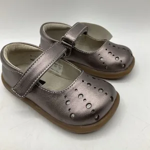 Size 5: See Kai Run Marta, PEWTER Mary Jane Shoes NEW Structured chic Bold flair