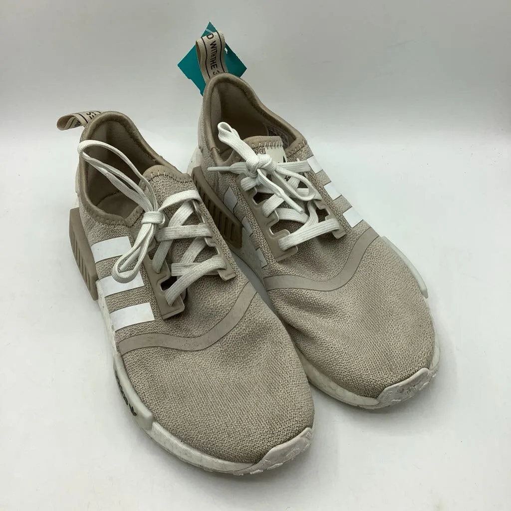 Size 5.5Y: Adidas Creme Lace-Up Sneakers Microfiber Lining Tech