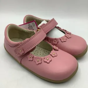 Thermoplastic Compound Size 6: Bobux Leather Pink Flower Velcro Mary Jean Shoes NEW