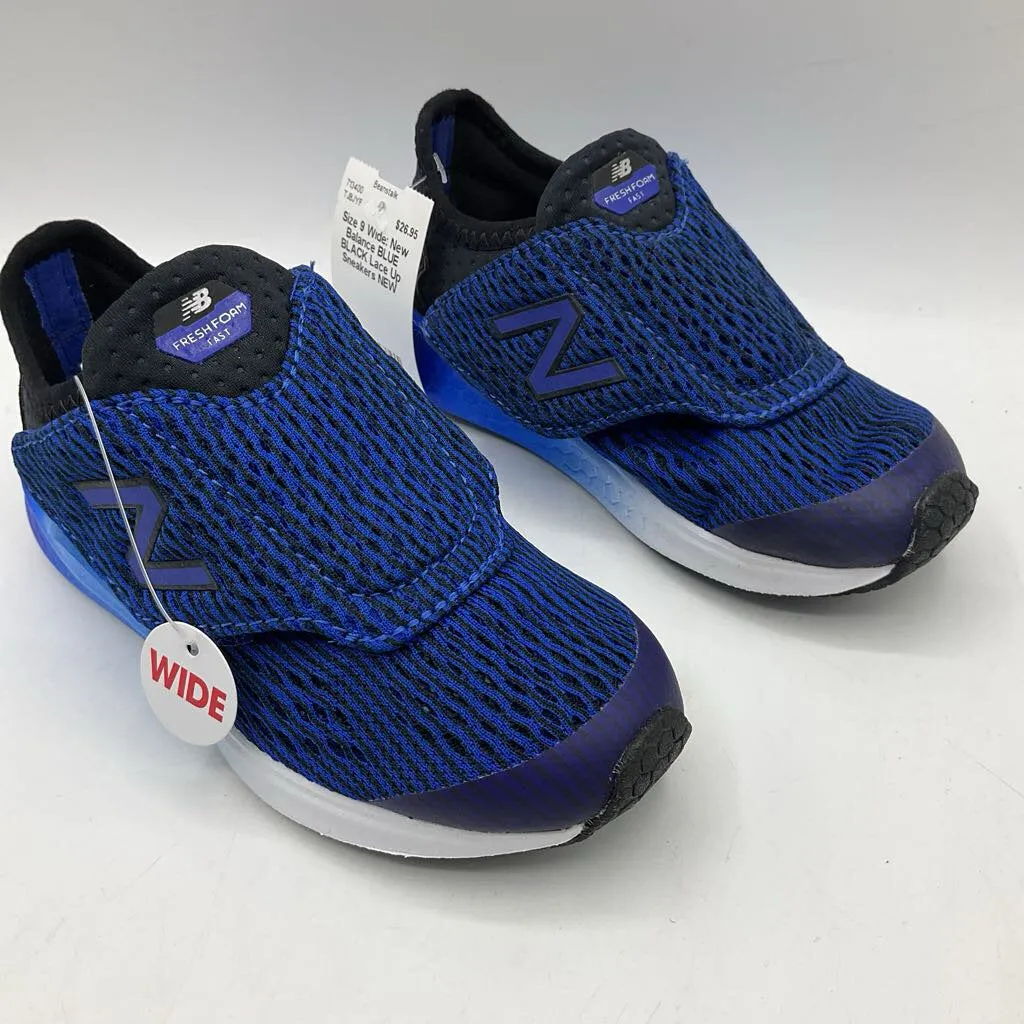 Size 9 Wide: New Balance BLUE BLACK Lace Up Sneakers NEW Rebound Boost Technology