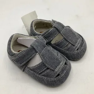 hook - and - loop Size Sm (0-6m): See Kai Run Jude/GRAY Canvas Baby Sandals NEW