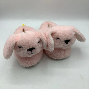 Size 7-7.5: Iupilu Pink Dog Plush Slippers Mid Foot