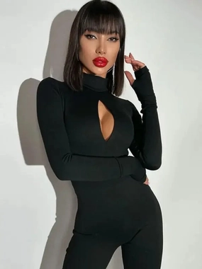 Skinny Hollow Out Jumpsuits Minimal Boy Durable Sporty