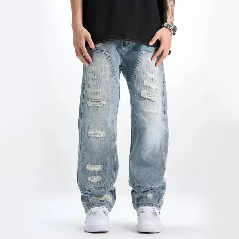 Washed And Frayed Craft Ripped Jeans For Men Trend Setter Trendy Premium
