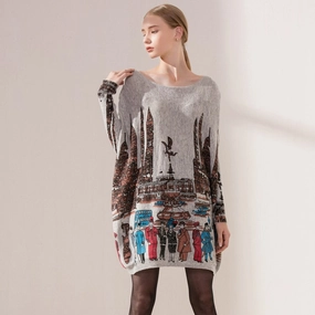 Breathable Mesh Panels Numbat like New European And American Style Loose Women's Pullover