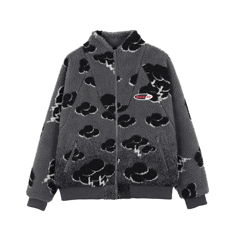 Lightweight Layer Snap Closure System MADE EXTREME Street Brand Trend Retro Lamb Velvet Winter Loose Wild Thick Men'S Padded