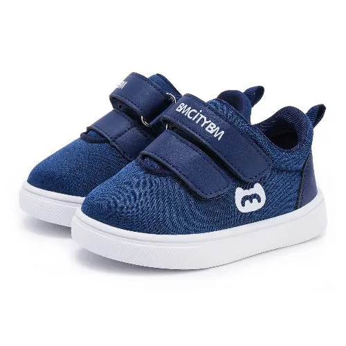 Velcro Solid Color Non-Slip Breathable Walking Sneakers | BMCiTYBM Cushion Base
