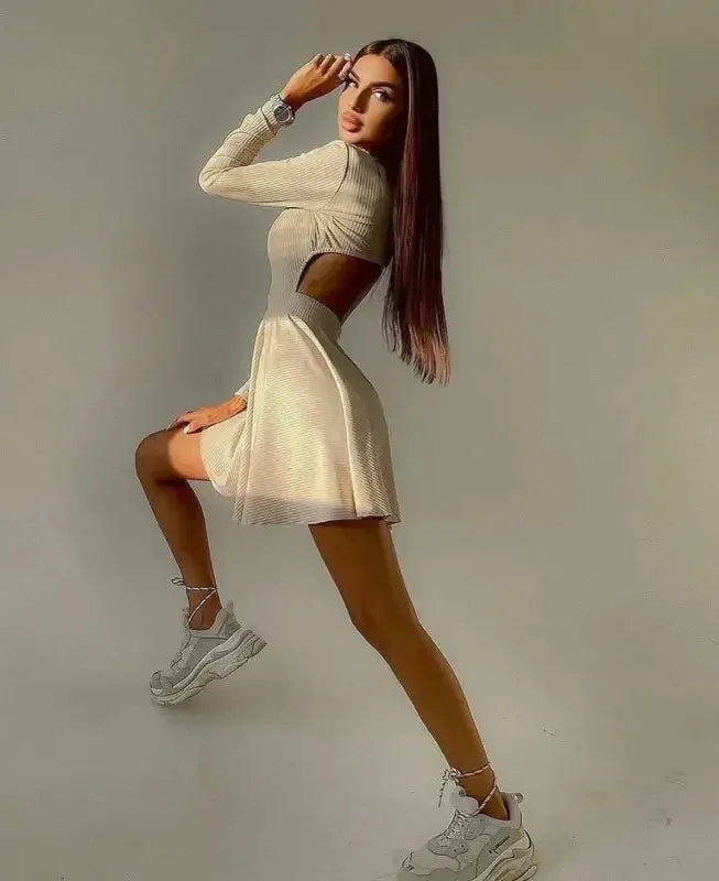 Knitted Pleated Dress China Cool Modern Design