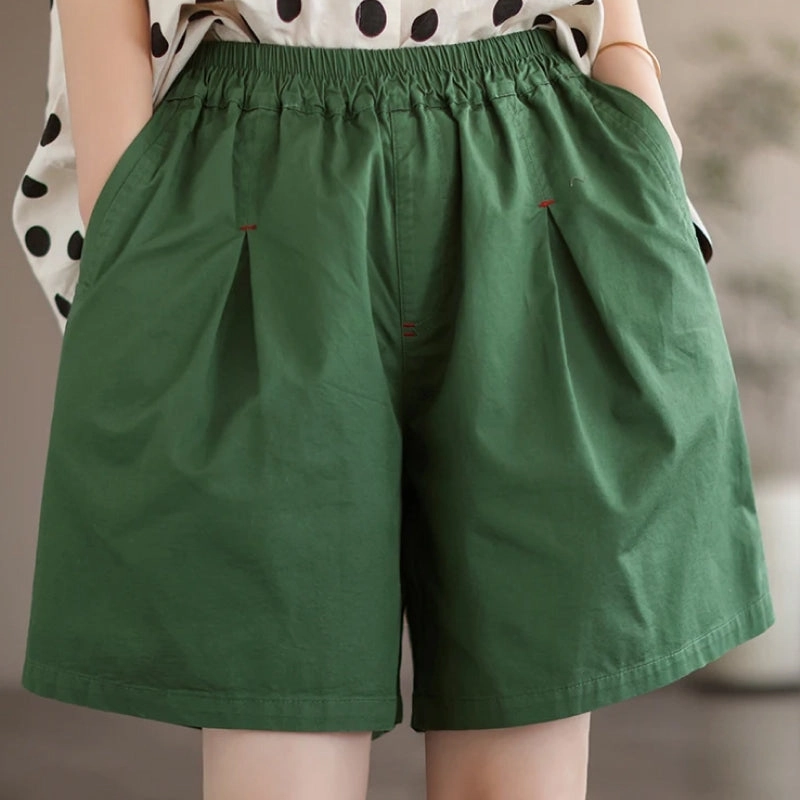 Compression Support Layer Comfortable Mori Girl Style Cotton Shorts for Summer