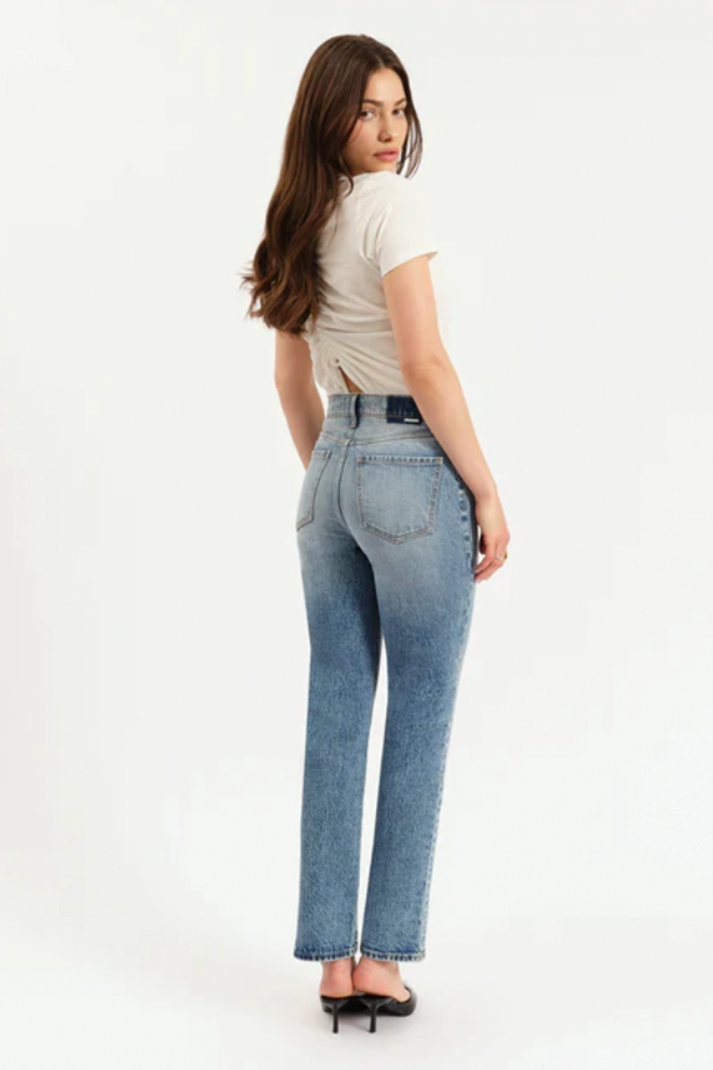 Lightweight Feel Comfortable Border Smarty Pants HR Slim Straight Jean