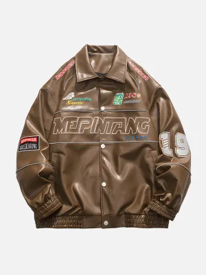 Racing Meptang Jacket Stain Resistant Treatment Yarn Dyed Fabric