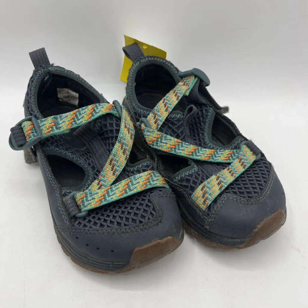 Cross Walk Support Zone Size 11: Chaco Green/Blue Adjustable Sandals