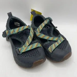 Cross Walk Support Zone Size 11: Chaco Green/Blue Adjustable Sandals