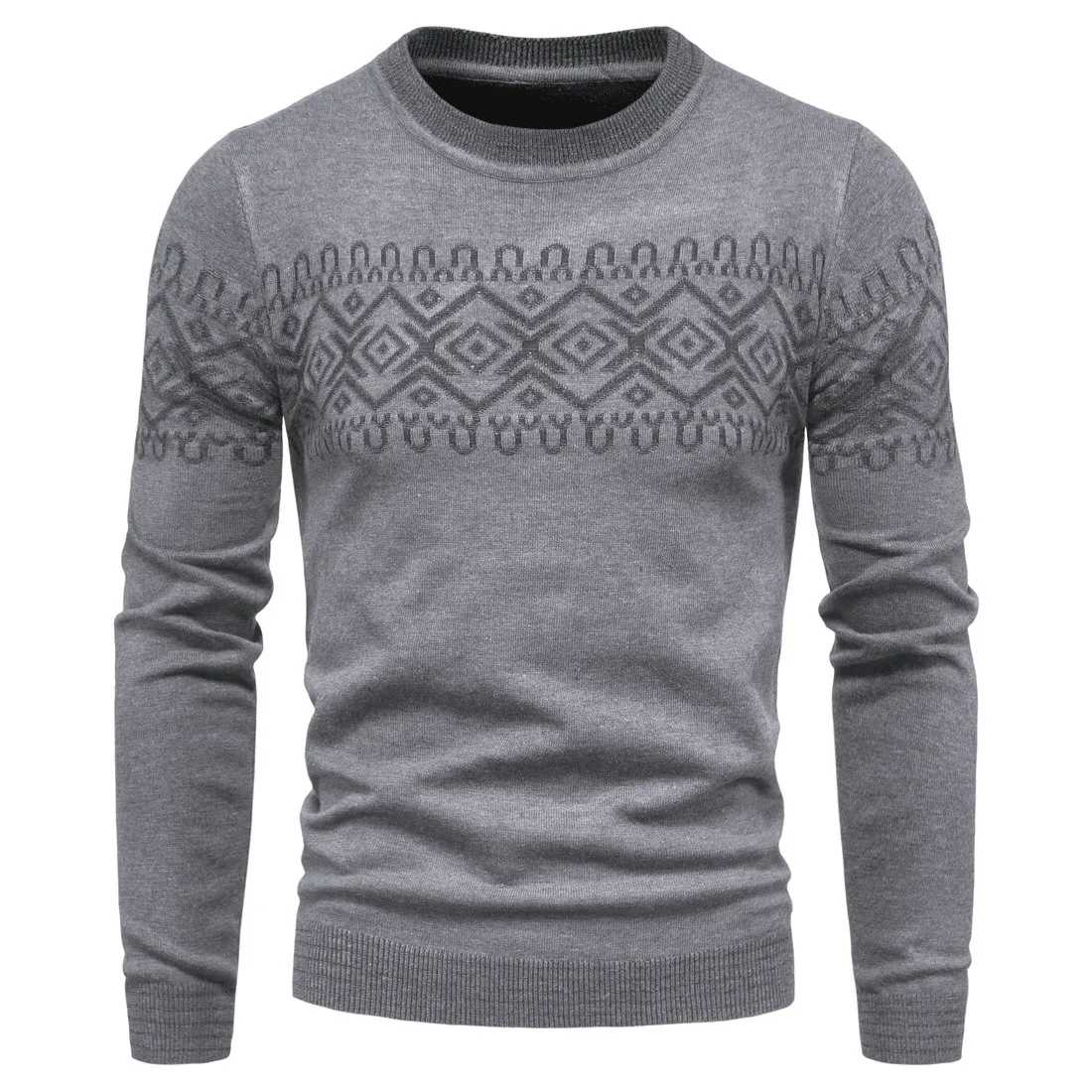Men'S Knitwear Men'S round Neck Long Sleeve Fashion Sweater Base Trendy Design