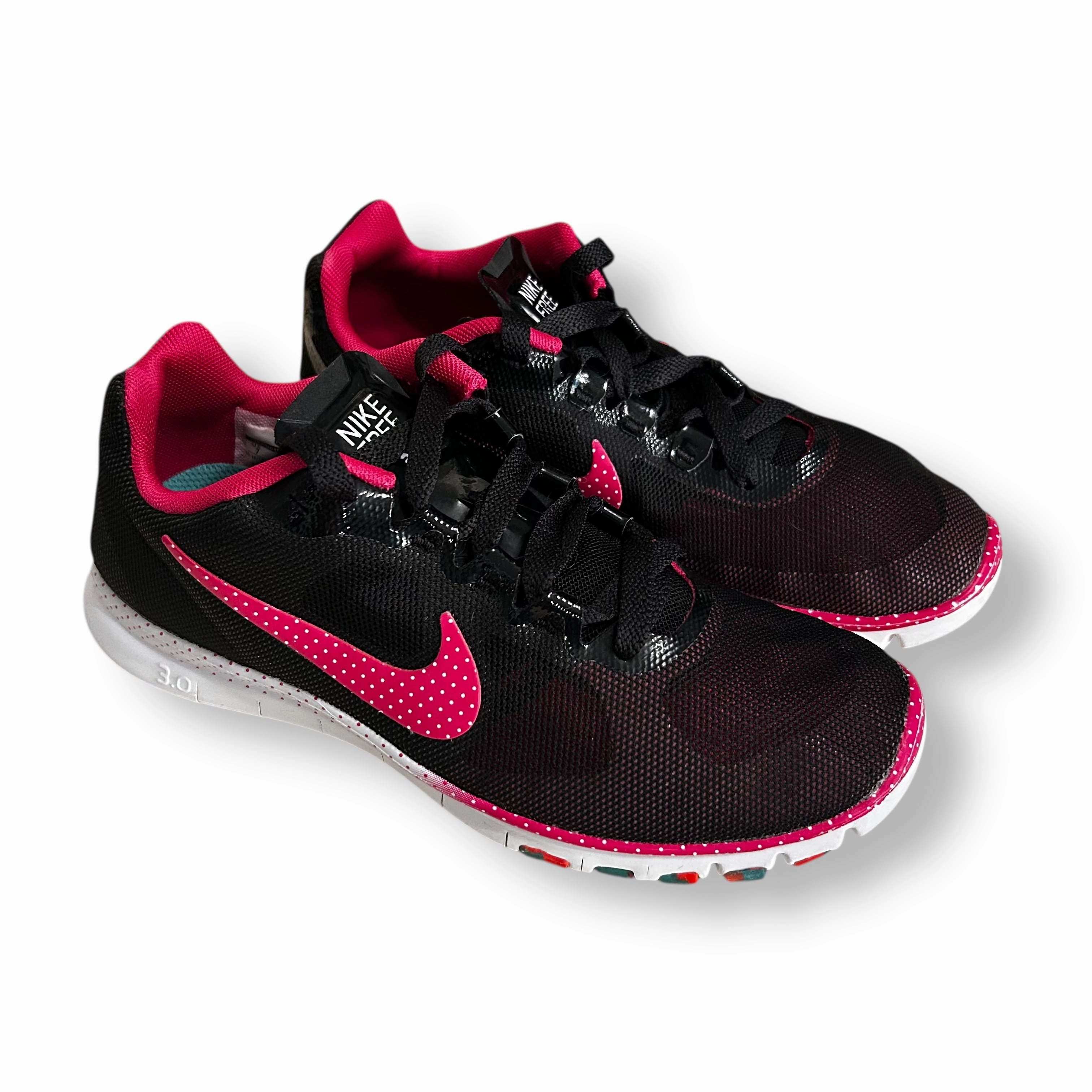 Women??s Nike Running Shoes Size 7 Pink and Black Athletic Sneakers Unique Look