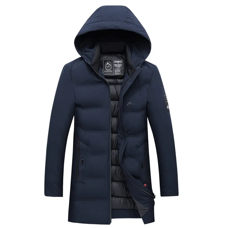 TearResistantFabric Thick Mid-Length down Padded Jacket Men'S Loose Jacket