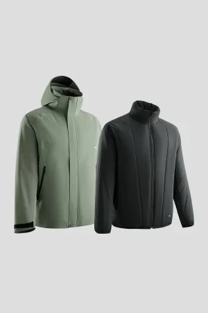 TrailGuard ?C Men??s Stretch Insulated Shell Jacket (Removable Hood, Warm Liner) Oversized Fit