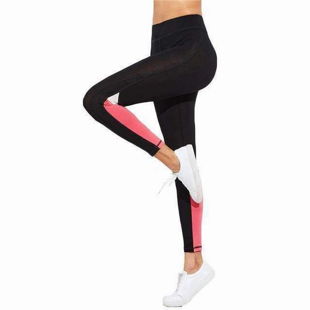 Women's Color Black Fitness Leggings Reinforced Stitching grease